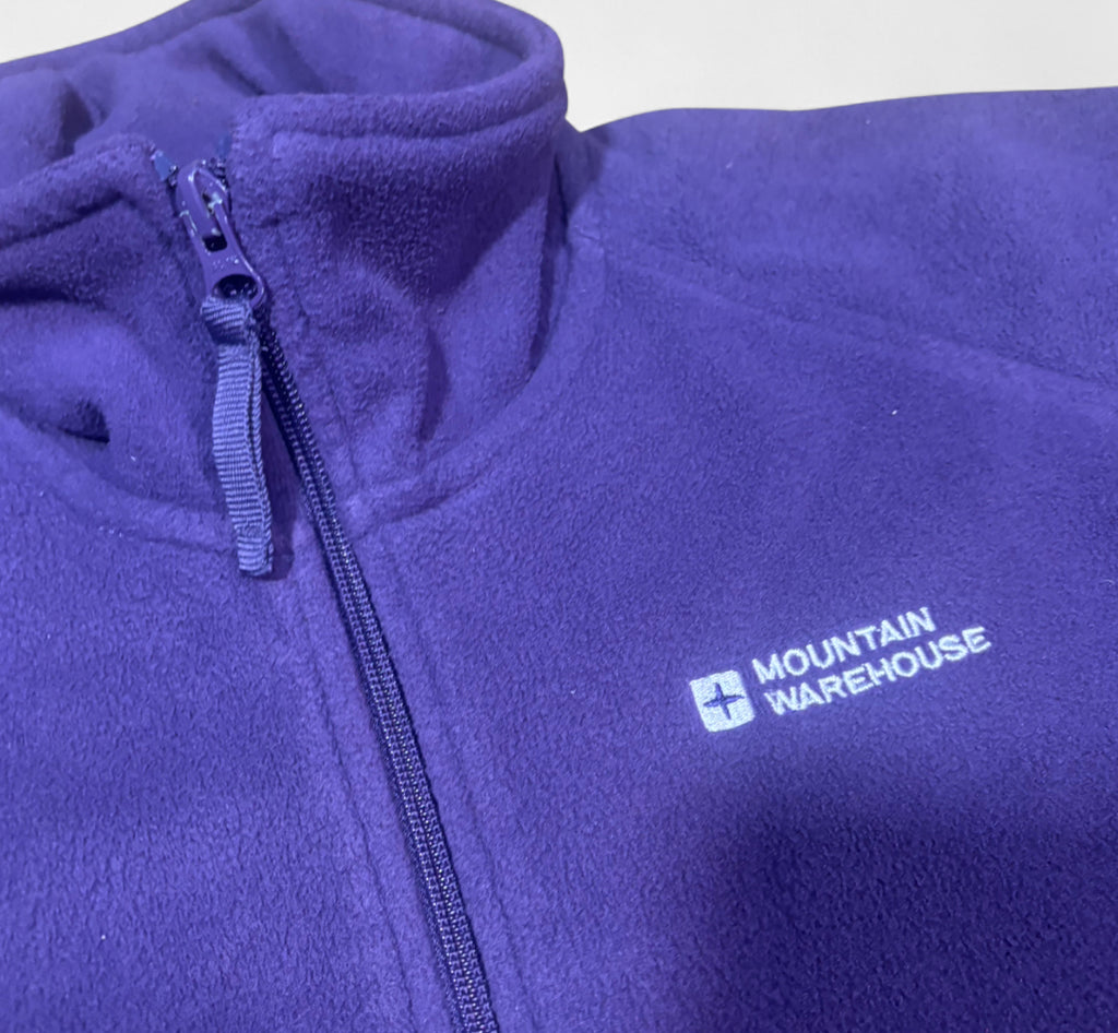 MOUNTAIN WAREHOUSE PURPLE FULL ZIP FLEECE JACKET UK 14 / M