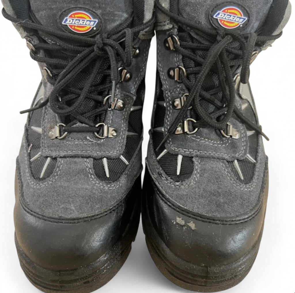 DICKIES WORKWEAR & STREETWEAR SAFETY BOOTS - CHARCOAL GREY / BLACK SUEDE MESH OUTDOOR HIKER
