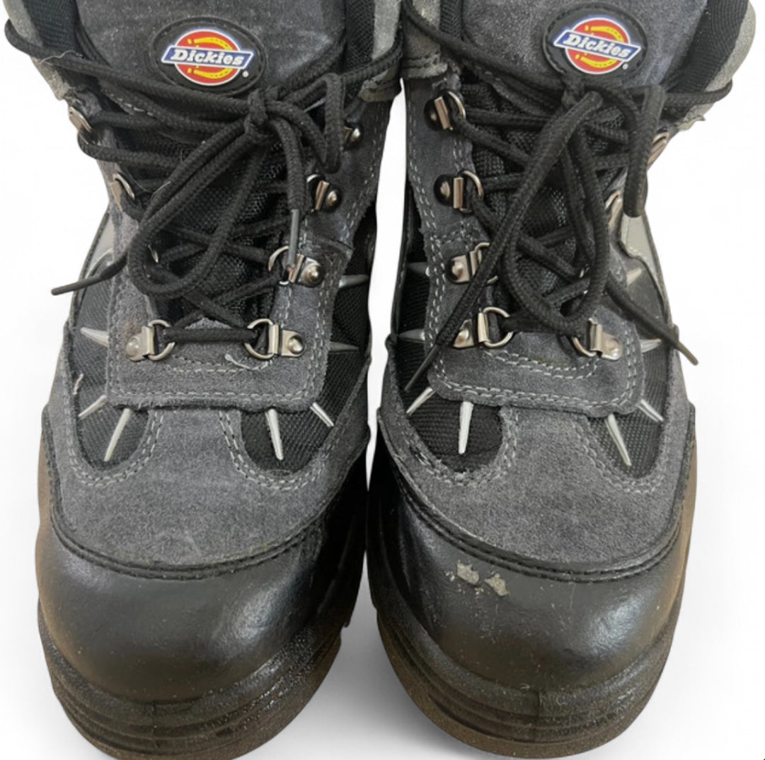 DICKIES WORKWEAR & STREETWEAR SAFETY BOOTS - CHARCOAL GREY / BLACK SUEDE MESH OUTDOOR HIKER