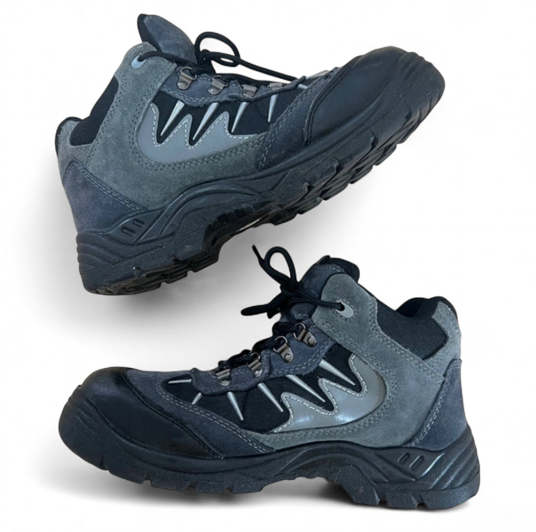 DICKIES WORKWEAR & STREETWEAR SAFETY BOOTS - CHARCOAL GREY / BLACK SUEDE MESH OUTDOOR HIKER
