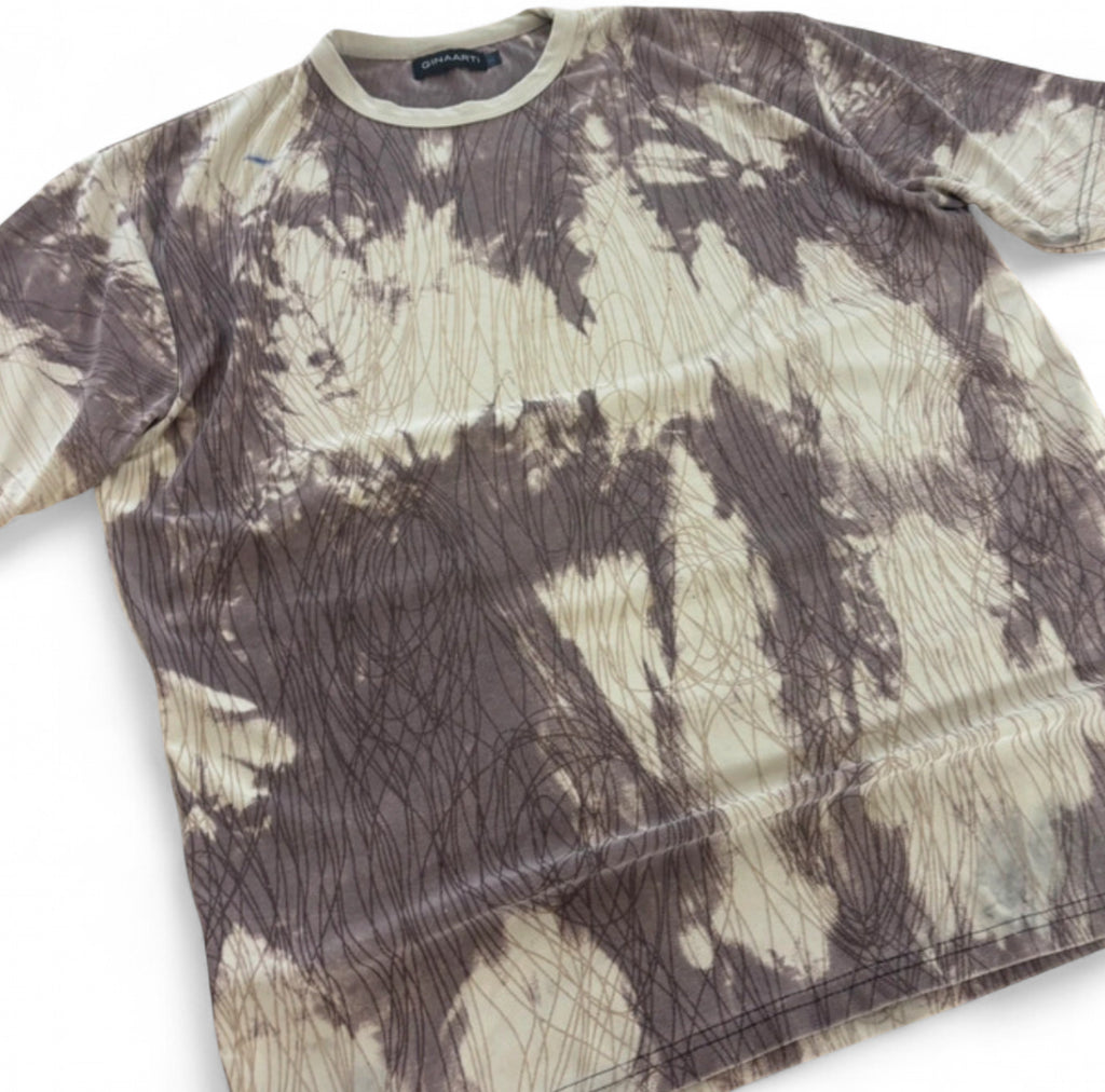 VINTAGE GINAARTI ALL OVER PRINT TEE - ABSTRACT SCRIBBLE TIE DYE
