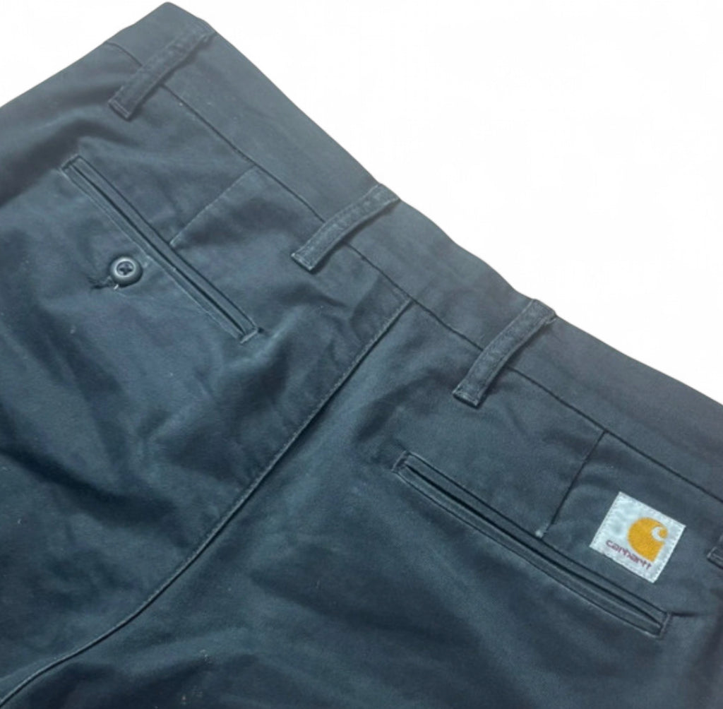 CARHARTT WIP CUSTOM 1 OF 1 FLORAL EMBROIDERY Y2K STYLE CUT OFF SHORTS W32 BLACK SID PANT