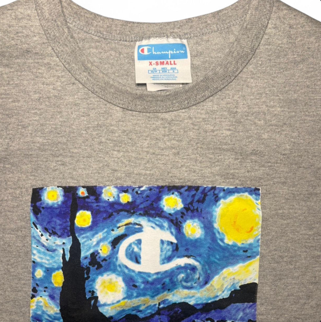 CHAMPION x MoMA STARRY NIGHT LONG SLEEVE TEE - GREY 2021 COLLAB