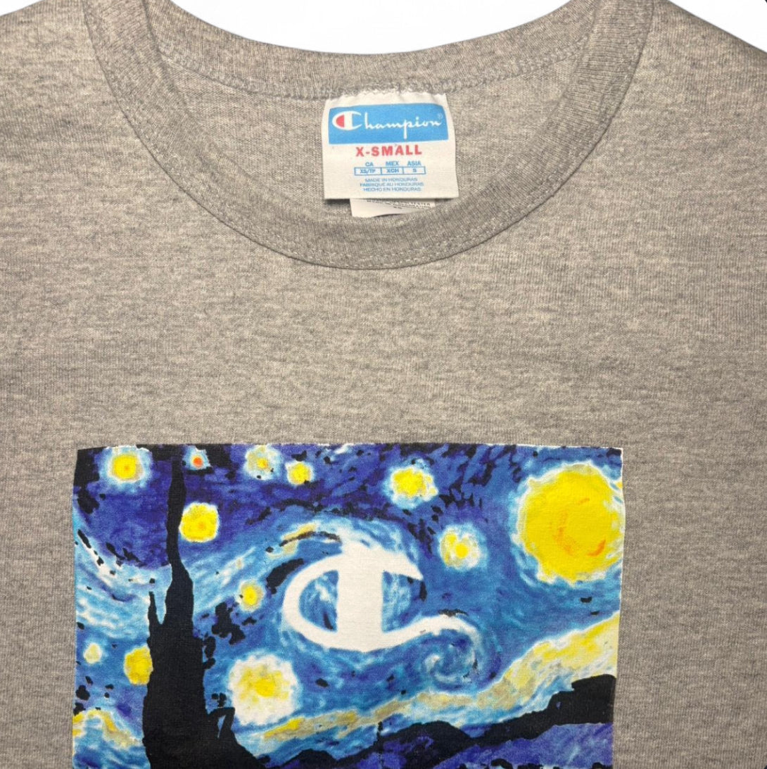 CHAMPION x MoMA STARRY NIGHT LONG SLEEVE TEE - GREY 2021 COLLAB