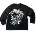 VINTAGE STYLE ED HARDY x URBAN OUTFITTERS LOVE ETERNAL BLACK KNIT JUMPER S