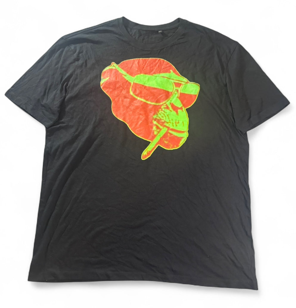 NEON CHILL SMOKING APE GRAPHIC T-SHIRT OVERSIZED - BLACK XXL