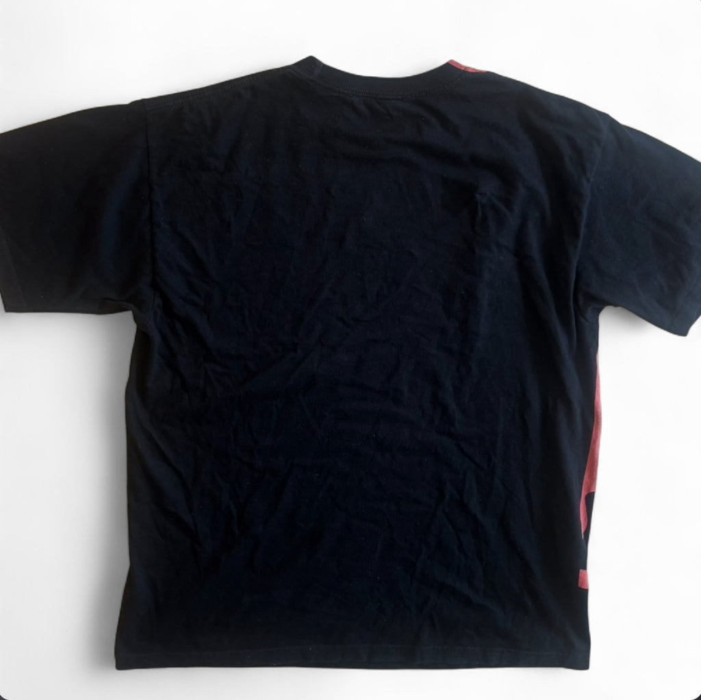 VINTAGE OBEY LOGO GIANT FACE ALL OVER PRINT T-SHIRT MENS LARGE BLACK RED