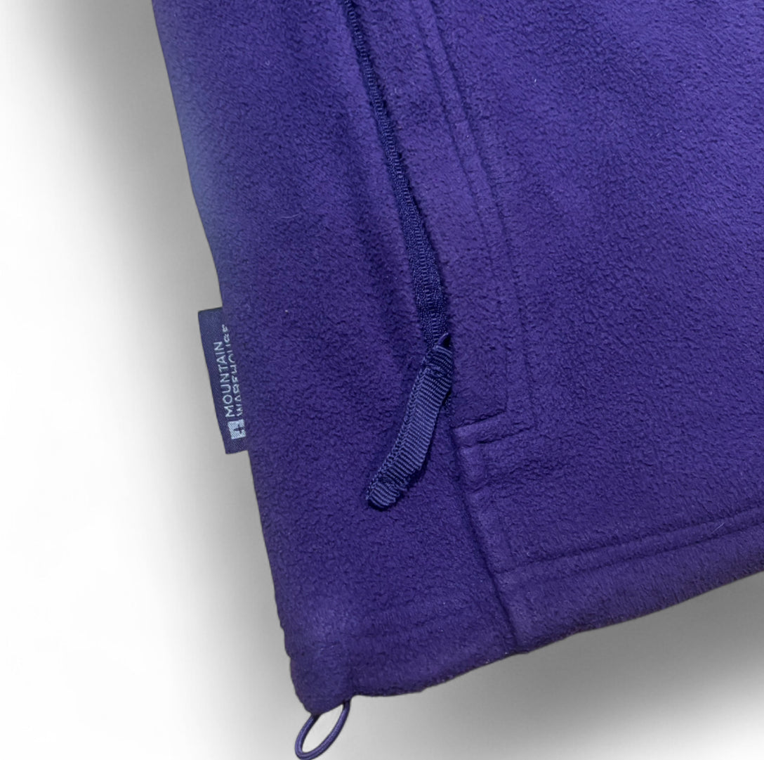 MOUNTAIN WAREHOUSE PURPLE FULL ZIP FLEECE JACKET UK 14 / M