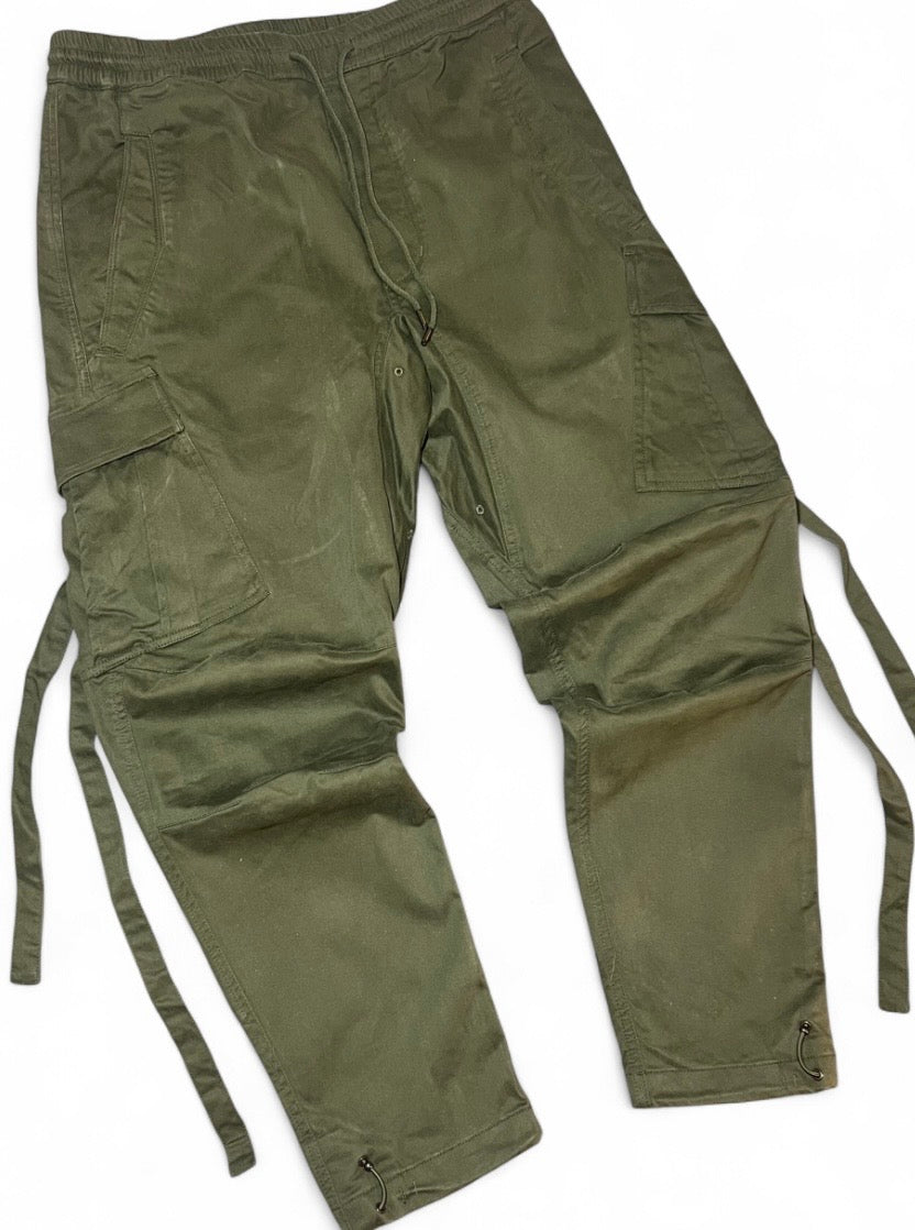 MAHARISHI TACTICAL UTILITY CARGO TROUSERS OLIVE GREEN W30