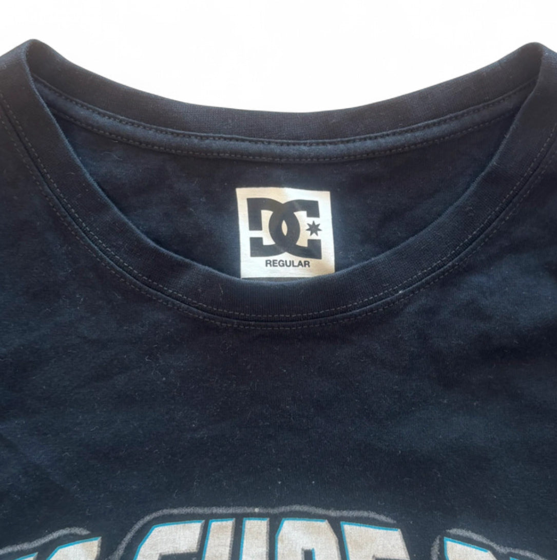 DC SHOES CO GRAPHIC T-SHIRT - BLACK PLANET EARTH WORLDWIDE SKATE COTTON