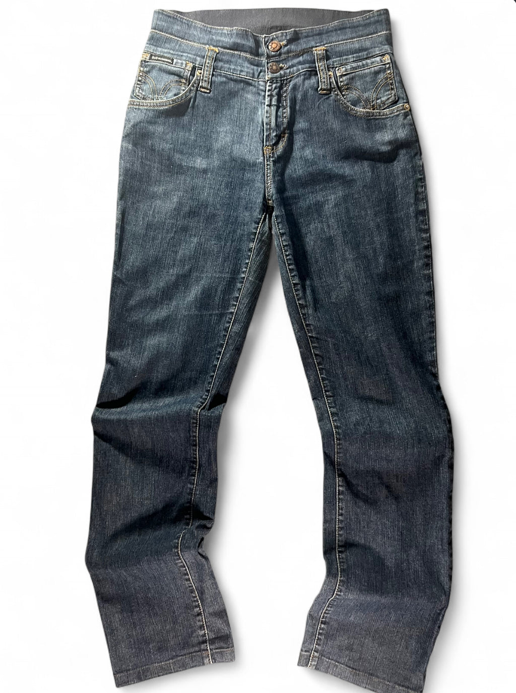 VINTAGE Y2K D&G DOLCE & GABBANA SEQUIN LOGO JEANS W29