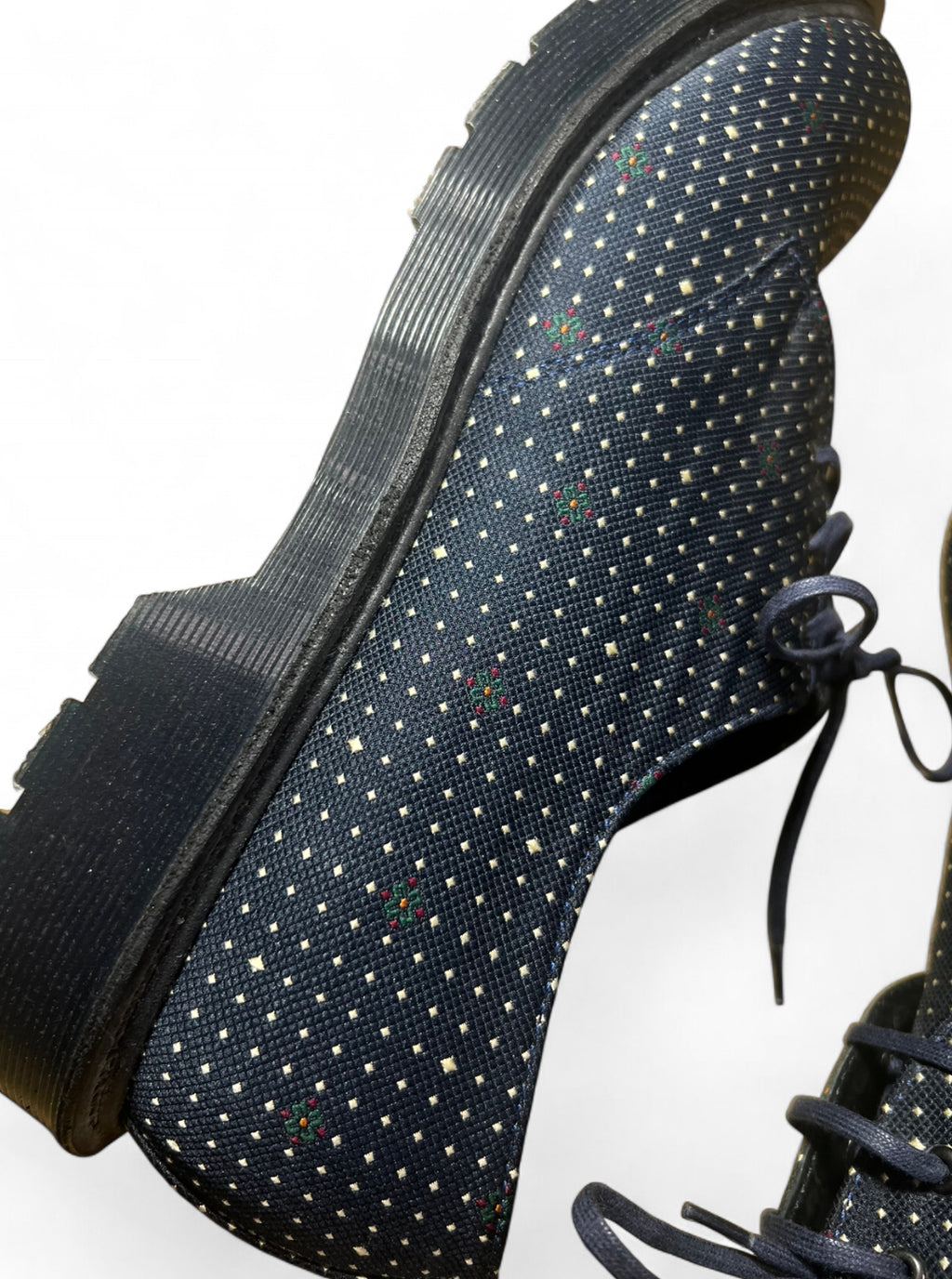 DR MARTENS MADE IN ENGLAND 1461 GEOMETRIC OXFORD SHOES NAVY UK 10 EU 45