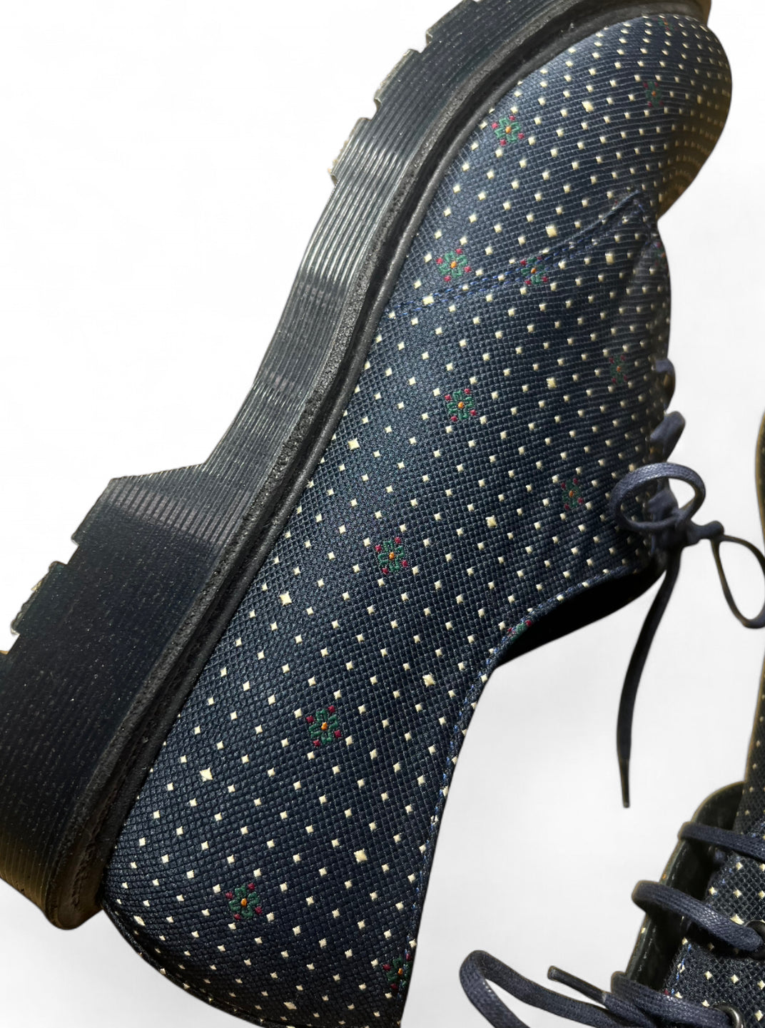 DR MARTENS MADE IN ENGLAND 1461 GEOMETRIC OXFORD SHOES NAVY UK 10 EU 45