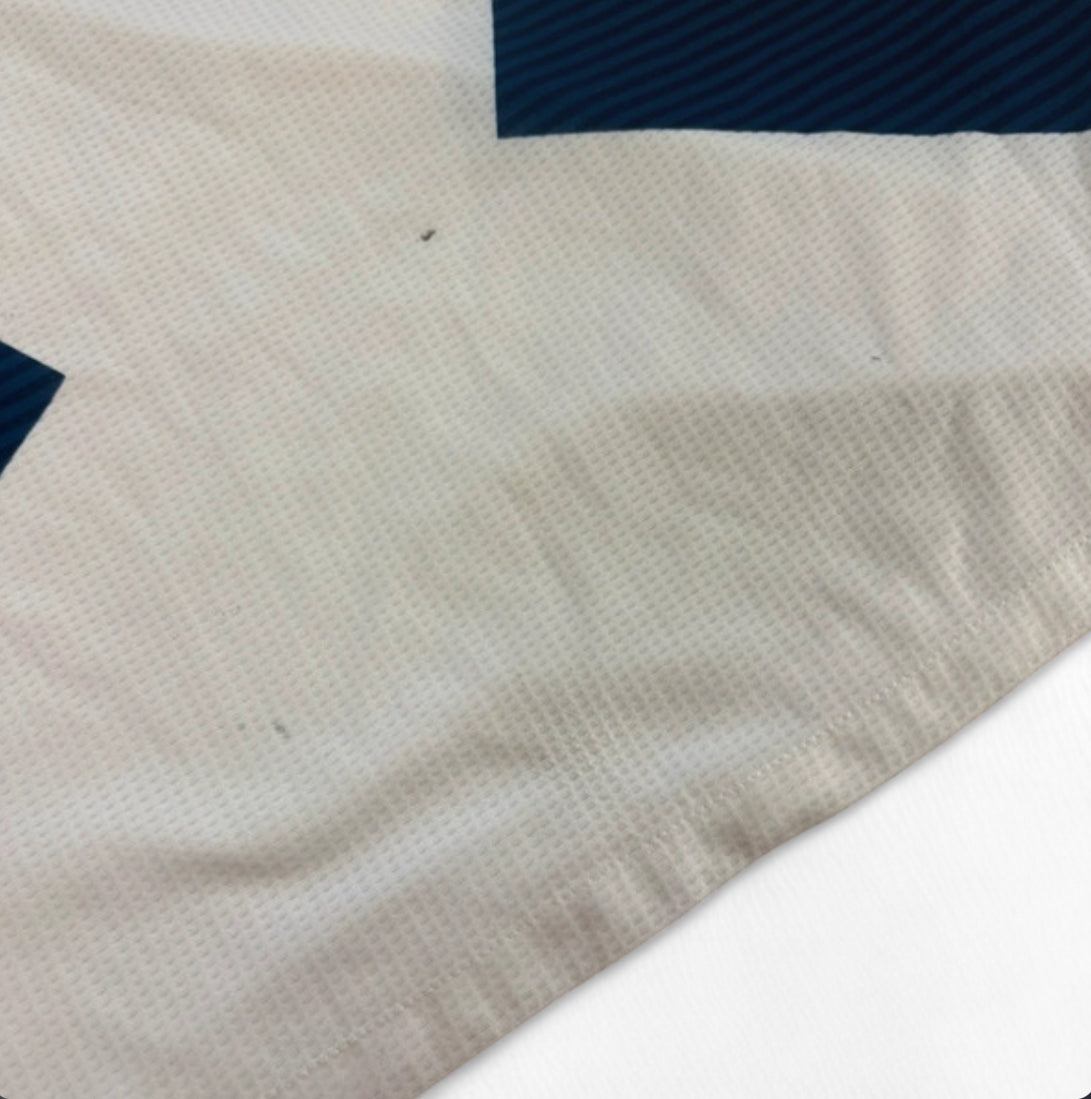 ADIDAS REAL MADRID CF RETRO 90S STYLE TRAINING SHIRT SHORT SLEEVE SIZE M WHITE NAVY YELLOW