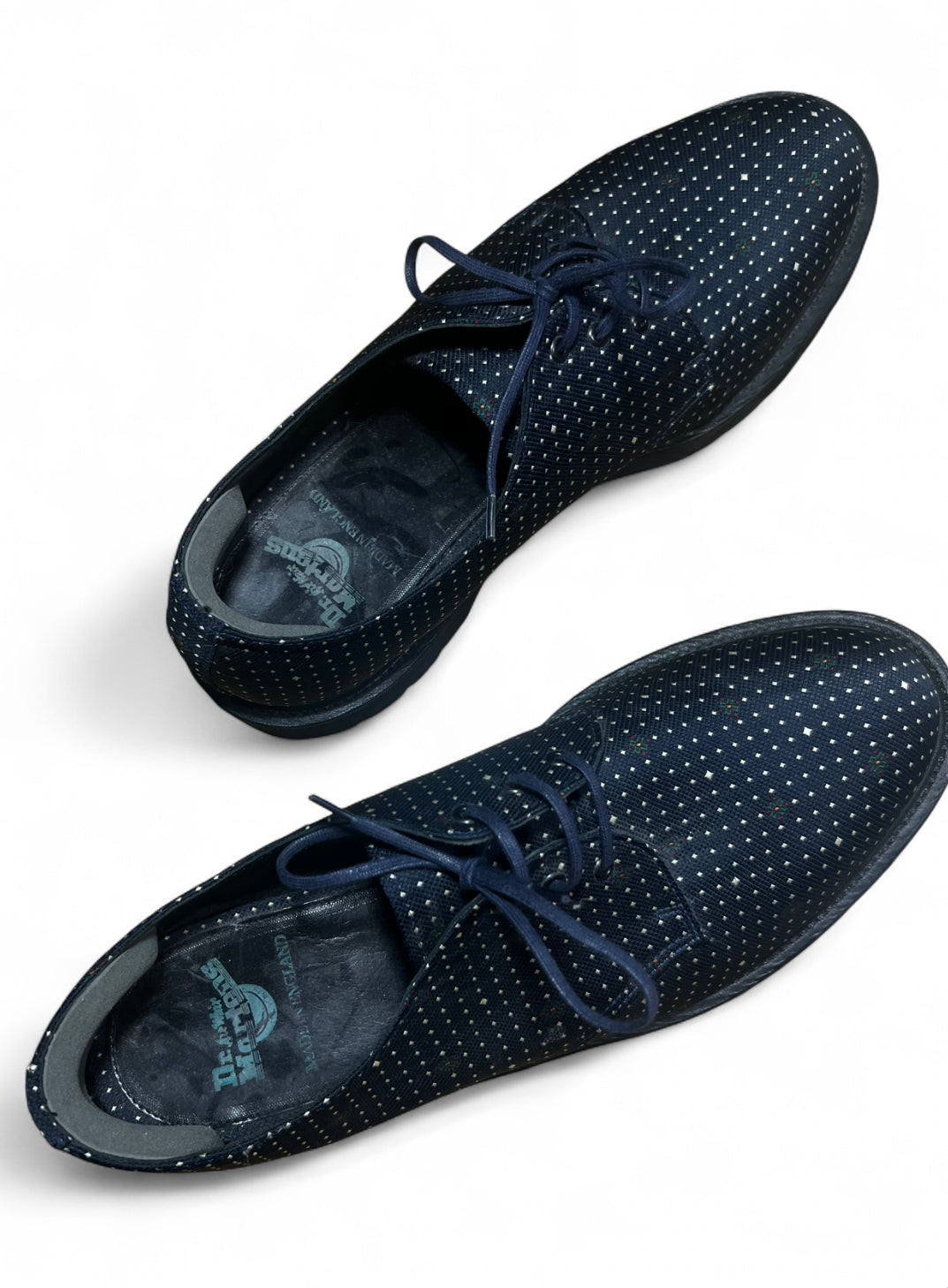 DR MARTENS MADE IN ENGLAND 1461 GEOMETRIC OXFORD SHOES NAVY UK 10 EU 45