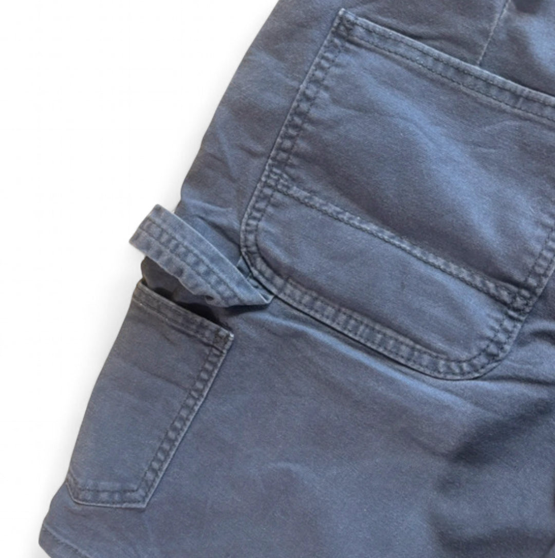CARHARTT ORIGINAL FIT CARPENTER UTILITY SHORTS - WASHED NAVY BLUE COTTON WORKWEAR