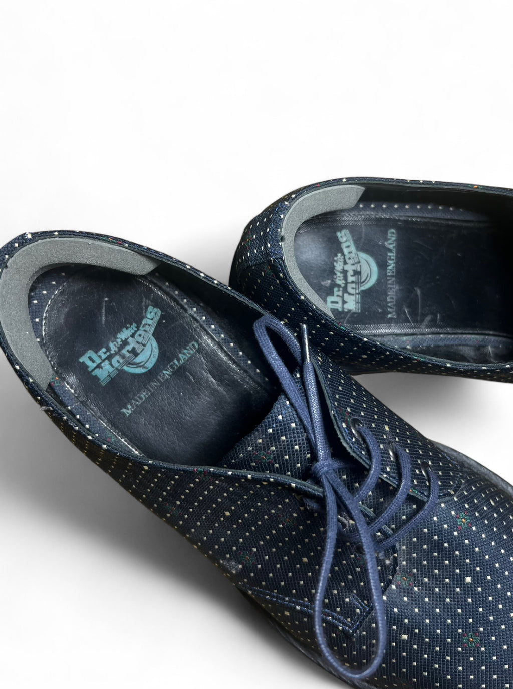 DR MARTENS MADE IN ENGLAND 1461 GEOMETRIC OXFORD SHOES NAVY UK 10 EU 45