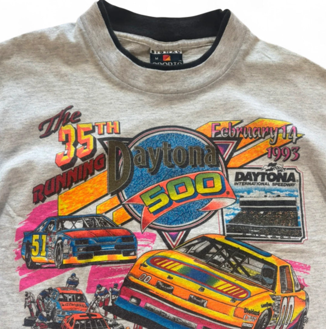 VINTAGE 1993 DAYTONA 500 NASCAR T-SHIRT MADE IN USA SIGNAL SPORTS M
