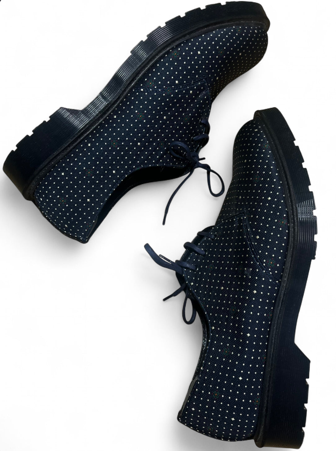 DR MARTENS MADE IN ENGLAND 1461 GEOMETRIC OXFORD SHOES NAVY UK 10 EU 45