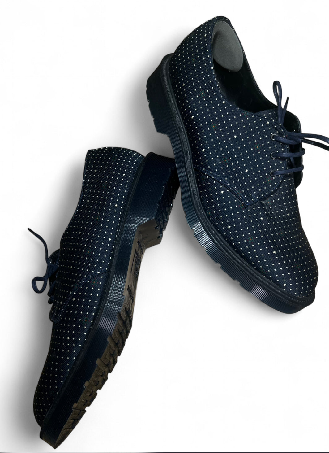 DR MARTENS MADE IN ENGLAND 1461 GEOMETRIC OXFORD SHOES NAVY UK 10 EU 45