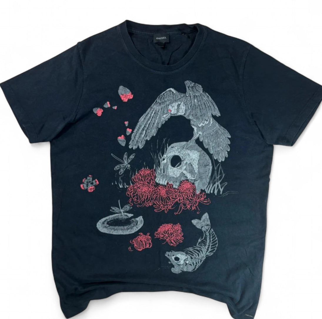 DIESEL 2000s JAPANESE GOTHIC ART TEE - RARE