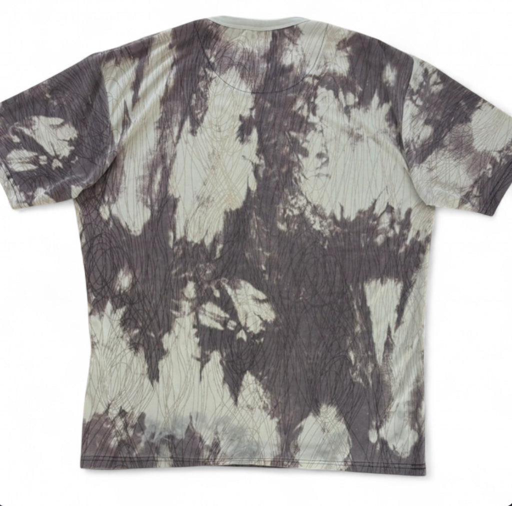 VINTAGE GINAARTI ALL OVER PRINT TEE - ABSTRACT SCRIBBLE TIE DYE