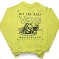 VANS OFF THE WALL “UNDERGROUND” LONG SLEEVE NEON YELLOW SKELETON GRAPHIC SKATEWEAR