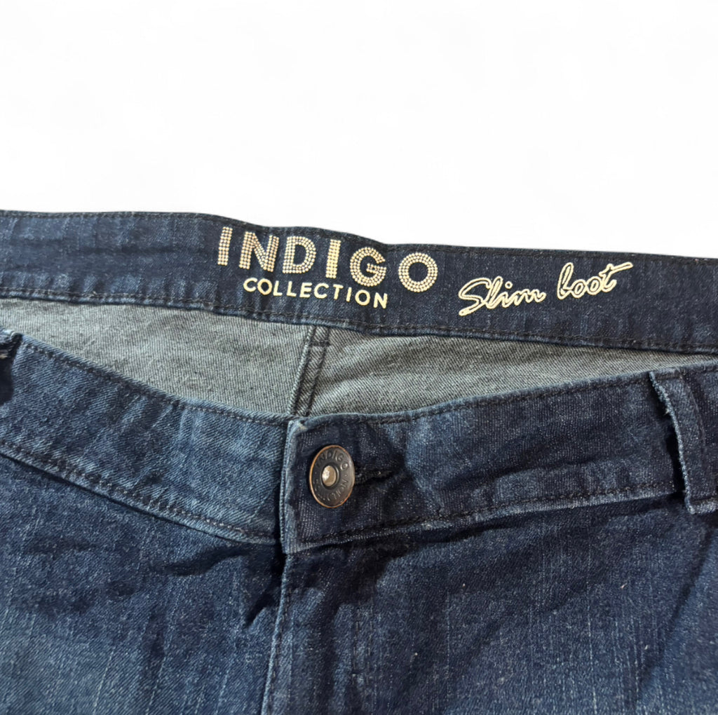 1 OF 1 REWORKED VINTAGE SPIDER-MAN EMBROIDERED DENIM JORTS DARK WASH BAGGY W40