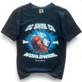 DC SHOES CO GRAPHIC T-SHIRT - BLACK PLANET EARTH WORLDWIDE SKATE COTTON
