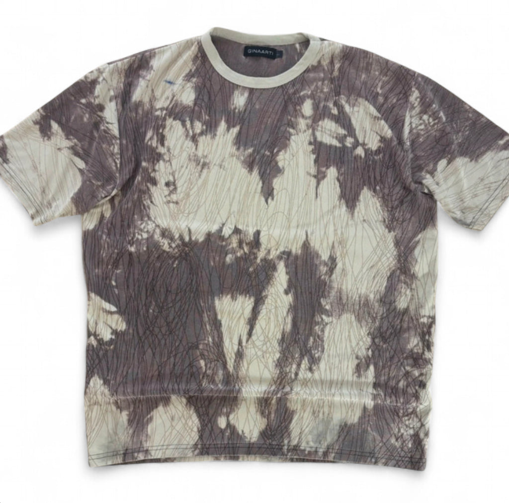 VINTAGE GINAARTI ALL OVER PRINT TEE - ABSTRACT SCRIBBLE TIE DYE